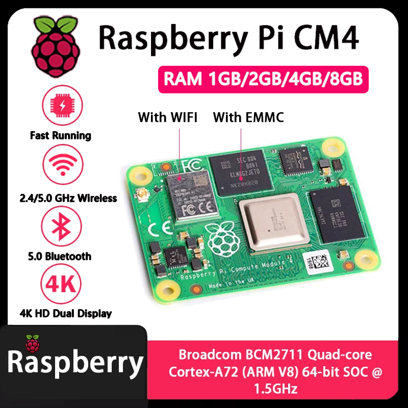Raspberry Pi CM4 1GB/2GB/4GB/8 - Compute Module 4 32Gb Wifi 评论和价格